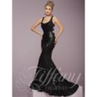 Tiffany Designs - Bold Scoop Neck Sequined Dress 46094
