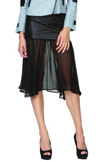 Edessa Leather Skirt I Black