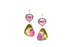 Tresor Collection - Bicolor Tourmaline Double Dangle In 18k Yellow Gold