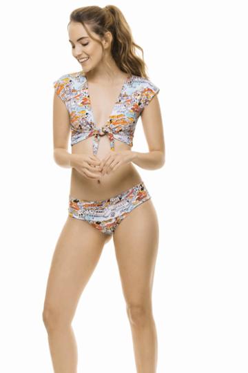 2018 Estivo Swimwear - Knot Flirty Crop Top 2076/gre/03