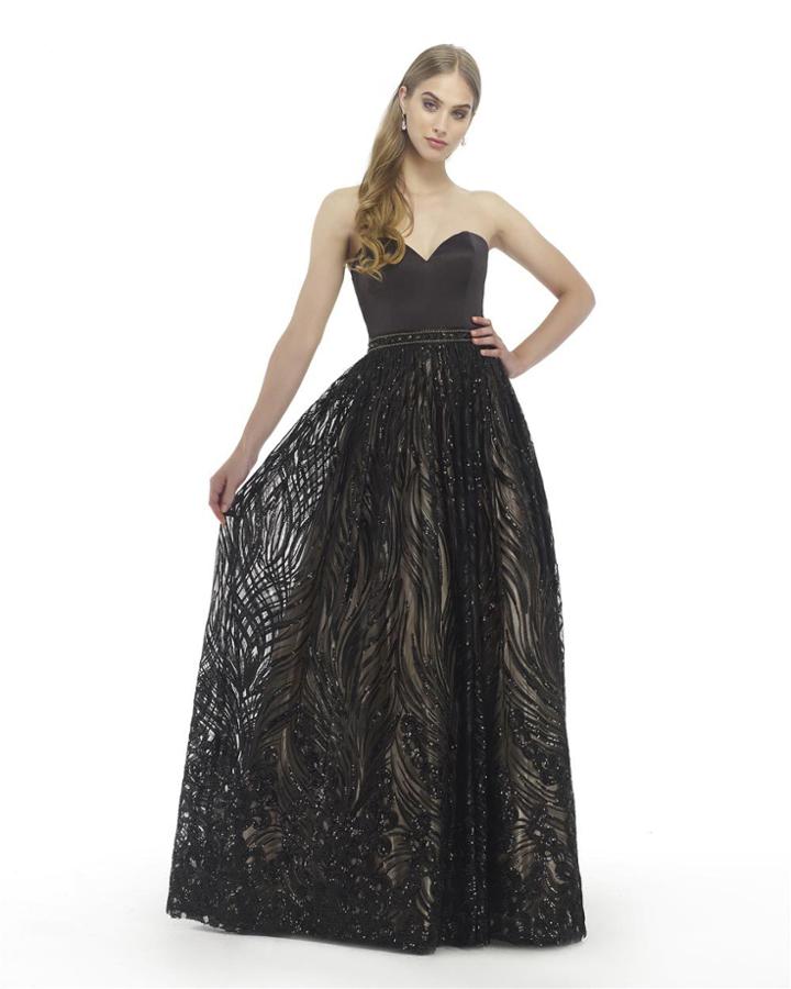 Morrell Maxie - 15777 Satin Sweetheart Embroidered Ballgown