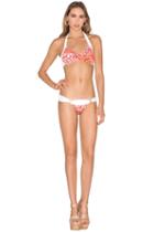 Caffe Swimwear - Twist Effect Bikini In Orange Leopard