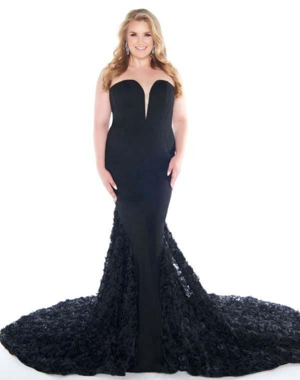 Mac Duggal - 66390f Deep Sweetheart Jersey Rosette Mermaid Dress