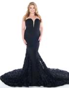 Mac Duggal - 66390f Deep Sweetheart Jersey Rosette Mermaid Dress