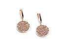 Tresor Collection - Signature Logo Earrings In 18k Rose Gold With Diamonds