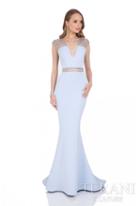 Terani Evening - V Neck Cap Sleeves Mermaid Gown 1612p0570b