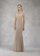 Janique - 17007 Embellished Jewel Sheath Dress