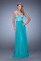 La Femme - 21079 Classy Corset Style Strapless Sweetheart Gown