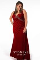 Sydney's Closet - Sc7084 Plus Size Dress In Red
