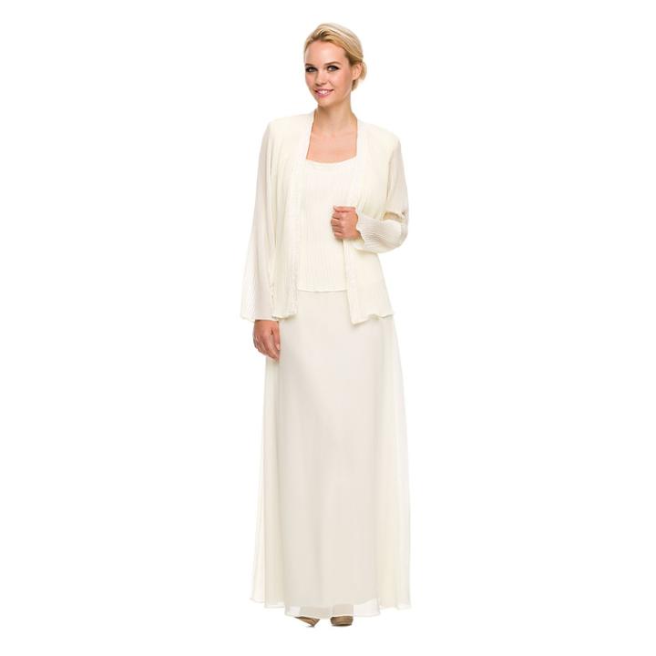 Nox Anabel - Beaded Tank Style Long Dress With Jacket 1121