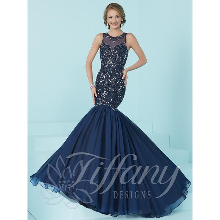 Tiffany Designs - Fabulous Sleeveless Gown With Sparkling Detail 16205