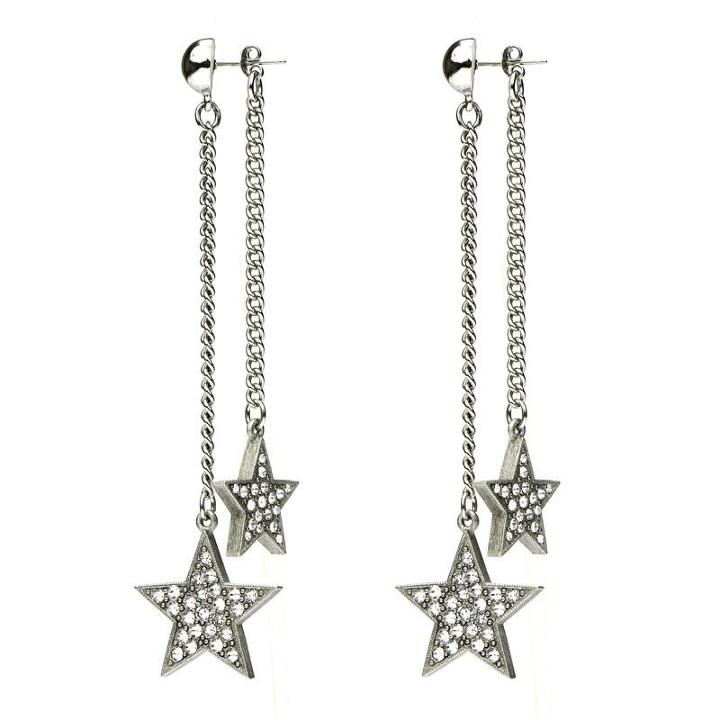 Ben-amun - Rock Star Crystal Dual Drop Post Earrings