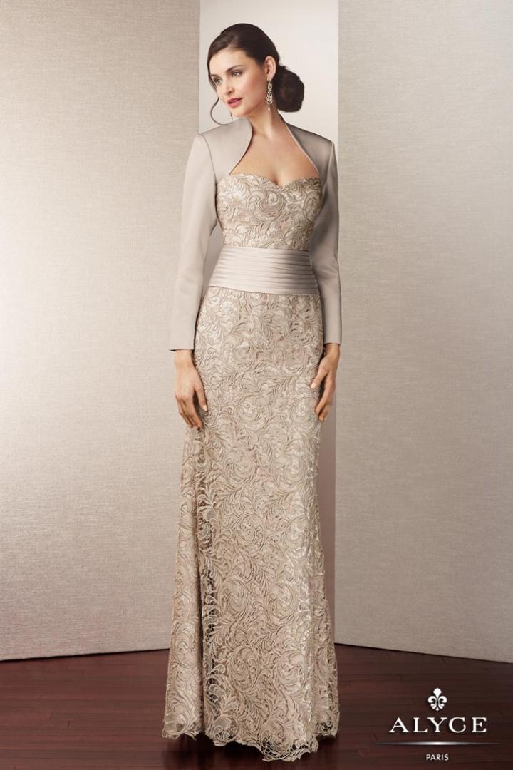 Alyce Paris Mother Of The Bride - 29558 Dress In Pearl Solid