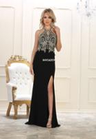 May Queen - Embellished Halter Sheath Gown