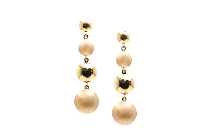 Tresor Collection - Lente 4 Tier Earrings In 18k With Satin And Shiny Finish