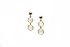 Tresor Collection - 18k Yellow Gold Earring With Rainbow Moonstone Smooth Round 4811809156