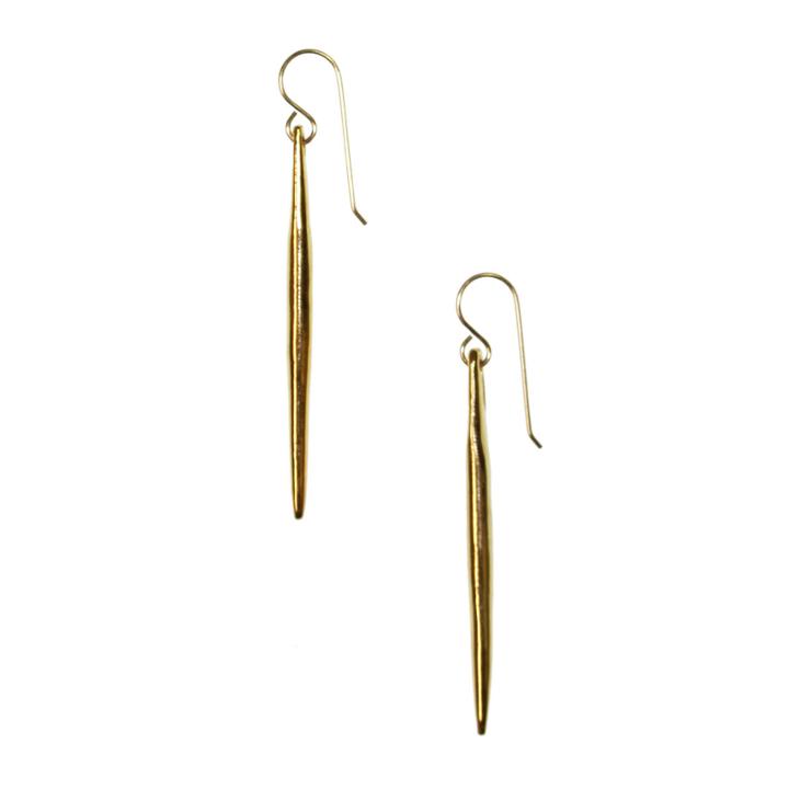Heather Hawkins - Tiny Gold Dagger Earrings - Yellow Gold