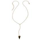 Heather Hawkins - Artifact Y Necklace - Dark Agate Arrowhead