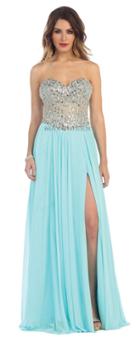 Alluring Sequined Sweetheart Neck Chiffon A-line Dress