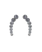 Cz By Kenneth Jay Lane - Round Graduated Drop Earrings