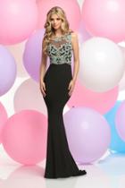 Zoey Grey - Embellished Illusion Sheath Gown 30879