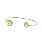 Heather Hawkins - Splendor Spike Cut Bangle - Lemon Topaz / White Gold