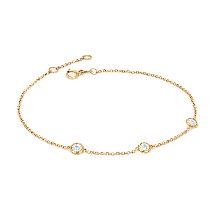 Logan Hollowell - New! 3 Moonstone Orbit Bezel Bracelet