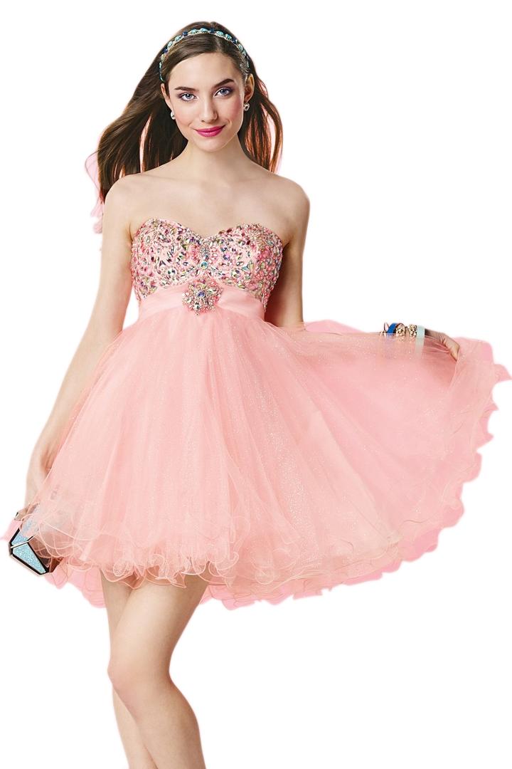 Alyce Paris Sweet 16 - 3640 Bejeweled Strapless Sweetheart Short Dress