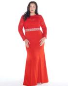 Mac Duggal - 77383f Embellished Illusion Jewel Sheath Dress
