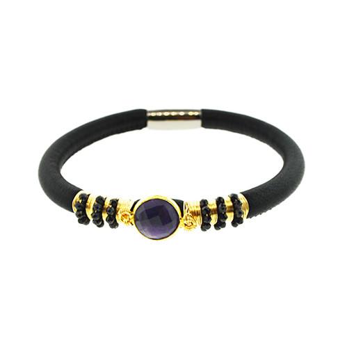 Mabel Chong - Aroma Black Leather Bracelet