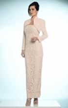 Daymor Couture - Floral Lace Sheath Gown 878