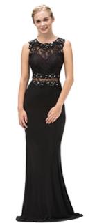 Dancing Queen - Two Piece Laced Dress In Black 9321