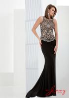 Jasz Couture - 5690 Dress In Black And Nude