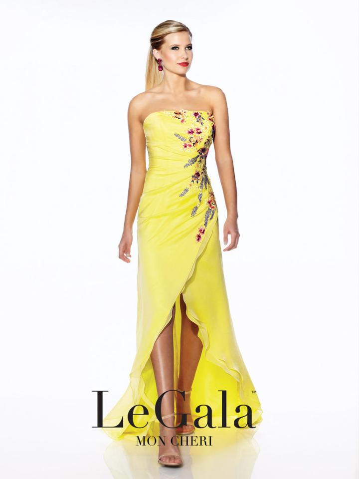 La Gala Prom By Mon Cheri - 116506 Long Dress In Light Yellow