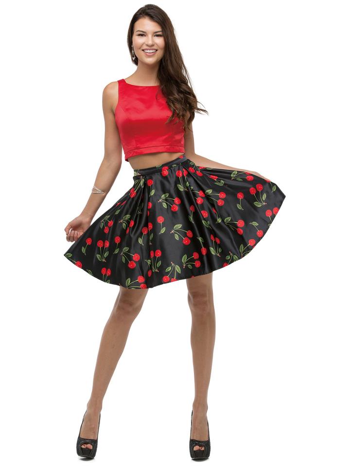 Dancing Queen - Two-piece Sleeveless Print Party Dress 9516