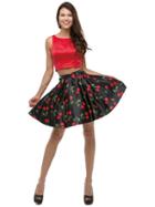 Dancing Queen - Two-piece Sleeveless Print Party Dress 9516