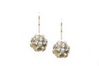Tresor Collection - Labradorite Sphere Ball Dangle Earrings In 18k Yellow Gold