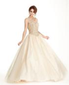 Aspeed - L1861 Applique Illusion Neck Quinceanera Ballgown