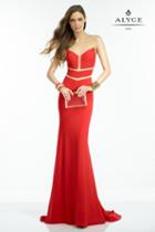 Alyce Paris B'dazzle - 35822 Dress In Red Nude