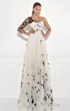 Tarik Ediz - Printed Silk Chiffon Gown 92795
