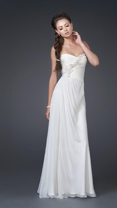 La Femme - Elegant Gown With Jeweled Waist 15648