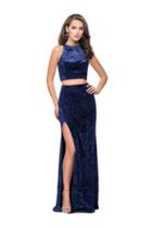 La Femme - 25431 Two Piece Halter Fitted Dress