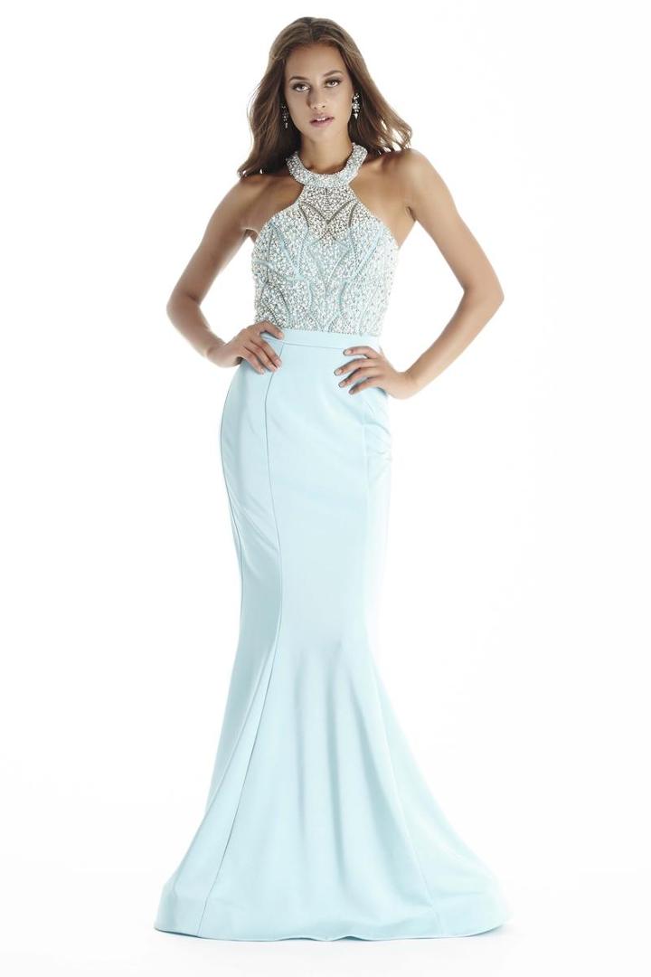 Jolene Collection - 17059 Beaded Halter Mermaid Gown