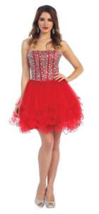 Sequined Sweetheart Corset Cocktail Dress