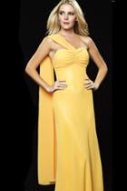 Milano Formals - B9000 Ruched Sweetheart Sash Accented Gown