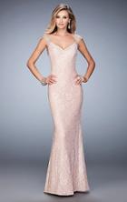 La Femme - 22493 Embellished Lace Evening Gown