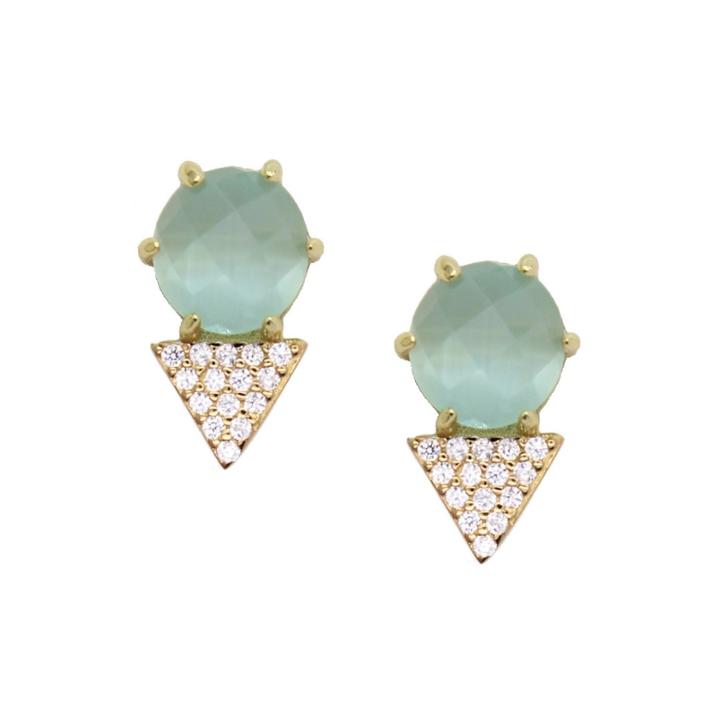 Rachael Ryen - Rebecca Studs In Aqua