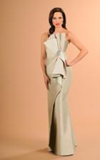 Daymor Couture - Long Strapless Ruffled Evening Gown 613