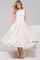 Jovani - Contemporary Lace Jewel A-line Cocktail Dress 37454