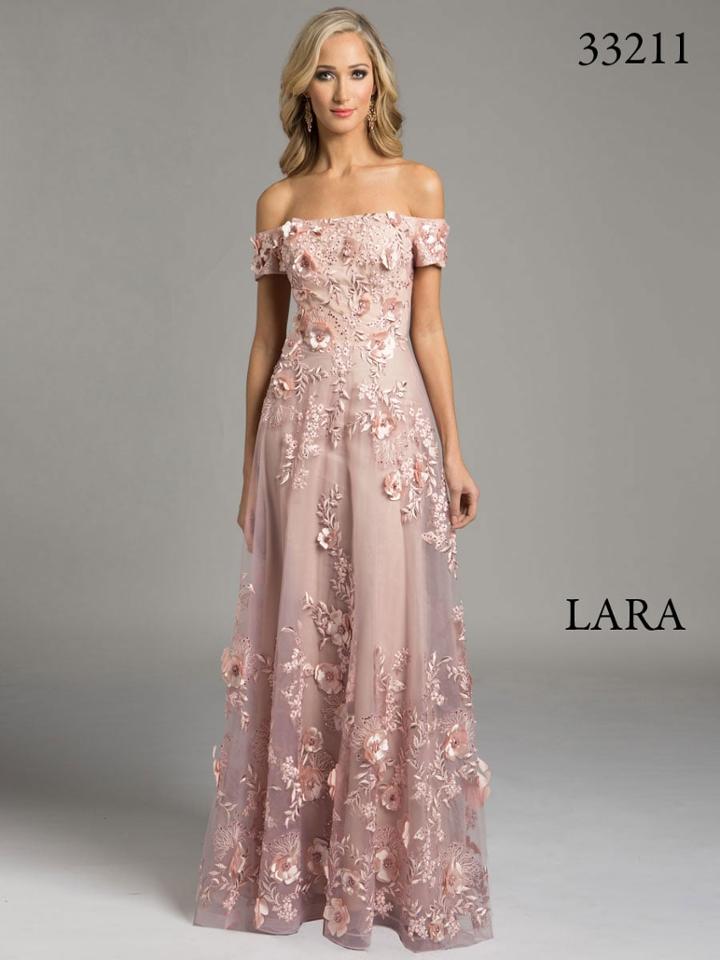 Lara Dresses - Charming Off The Shoulder Long Floral A-line Gown 33211